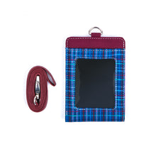 Load image into Gallery viewer, Bifold Id Card Wallet Blue Maroon
