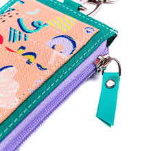 Load image into Gallery viewer, Zipper Id Card Wallet Memphis Cream
