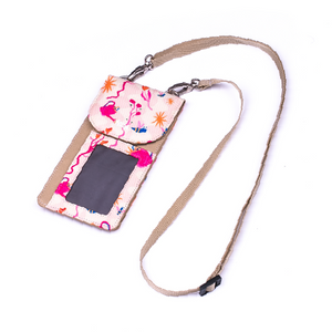 Phone Wallet Bloem Pink Orange