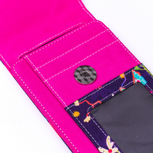 Load image into Gallery viewer, Phone Wallet Bloem Pink Purple
