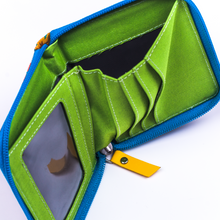 Load image into Gallery viewer, Zipper Wallet SMF Blue Green
