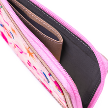 Load image into Gallery viewer, Zipper Id Card Wallet Bloem Pink Orange
