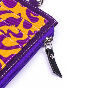Zipper Id Card Wallet SMF Purple Yellow