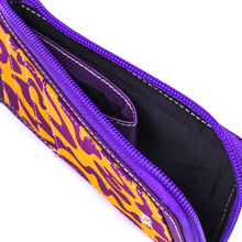 Load image into Gallery viewer, Zipper Id Card Wallet SMF Purple Yellow
