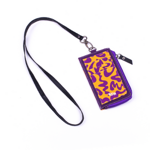 Zipper Id Card Wallet SMF Purple Yellow
