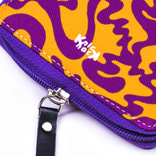 Load image into Gallery viewer, Zipper Wallet SMF Purple Yellow
