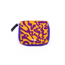 Load image into Gallery viewer, Zipper Wallet SMF Purple Yellow
