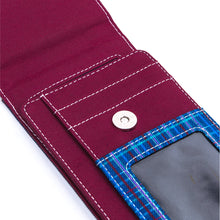 Load image into Gallery viewer, Phone Wallet Blue Maroon
